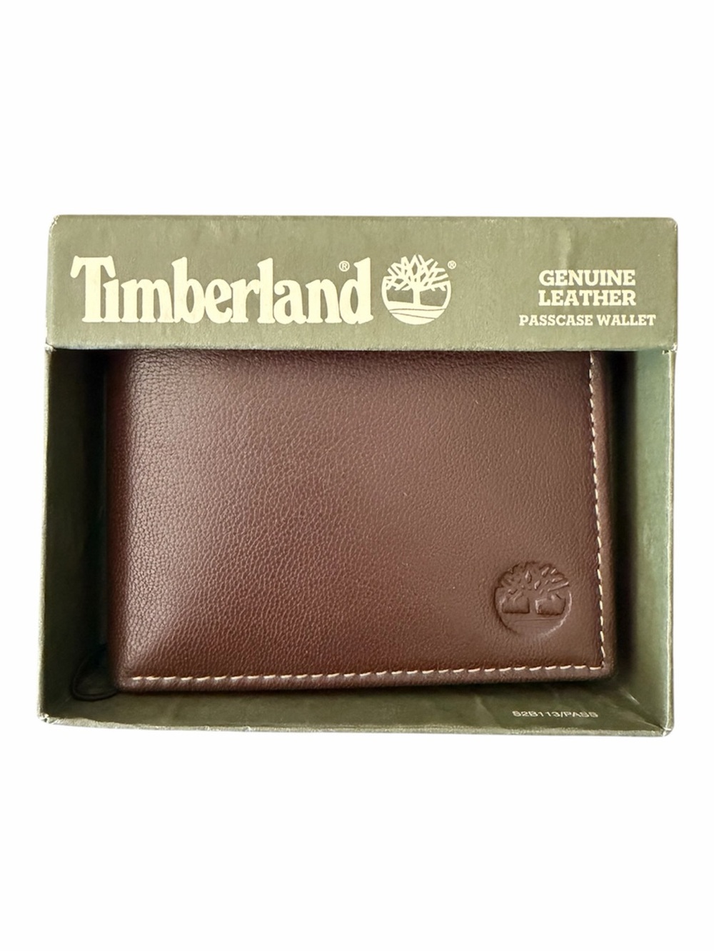 Timberland Men’s Brown Leather Bi-Fold Wallet NWT Genuine Leather